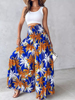 Printed Wide-Leg Pants