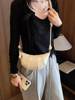 PU Leather Crescent Crossbody Bag