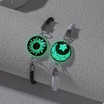 2-Piece Glow-in-the-Dark Sun Moon Bracelet