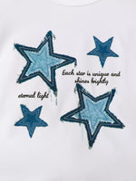 Children's Star Round Neck Tee and Pants Set