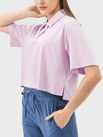 Millennia Half Button Short Sleeve Active T-Shirt