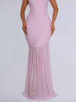 One-Shoulder Ruched Bodycon Maxi Dress