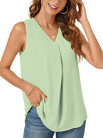 Full Size V-Neck Sleeveless Tank Top Plus Size