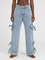 Bow Wide Leg Jeans