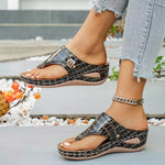 Toe Post Wedge Sandals