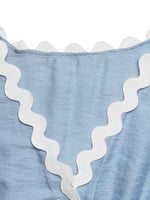 Scalloped Trim Wrap Romper