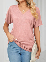 Casual V-Neck Short Sleeve T-Shirt