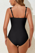Square Neck Ruched Tommy Control One Piece Swimsuit