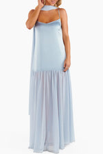 Adjustable Strap Maxi Cami Dress with Scarf