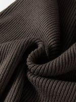 Ribbed Knit High Neck Sleeveless Waist Slim Fit Sweater Vest