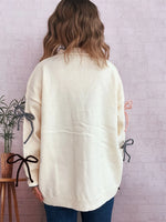 Bow Tie Button Up Cardigan