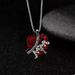 Heart-Shaped MOM Pendant Necklace