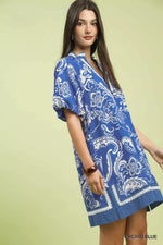 Umgee Jacquard Two Tone Mini Dress