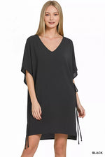 Zenana Woven Airflow Tie Side Cover Up