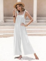 Sleeveless Wide Leg Jumpsuit with Tie Shoulder
