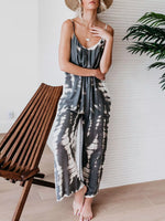 Full Size Tie-Dye Wide Leg Jumpsuit Plus Size