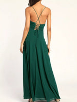 Slit Cowl Neck Maxi Dress