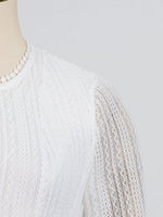 Layered Round Neck Long Sleeve Dress