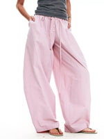 Drawstring Wide-Leg Pants