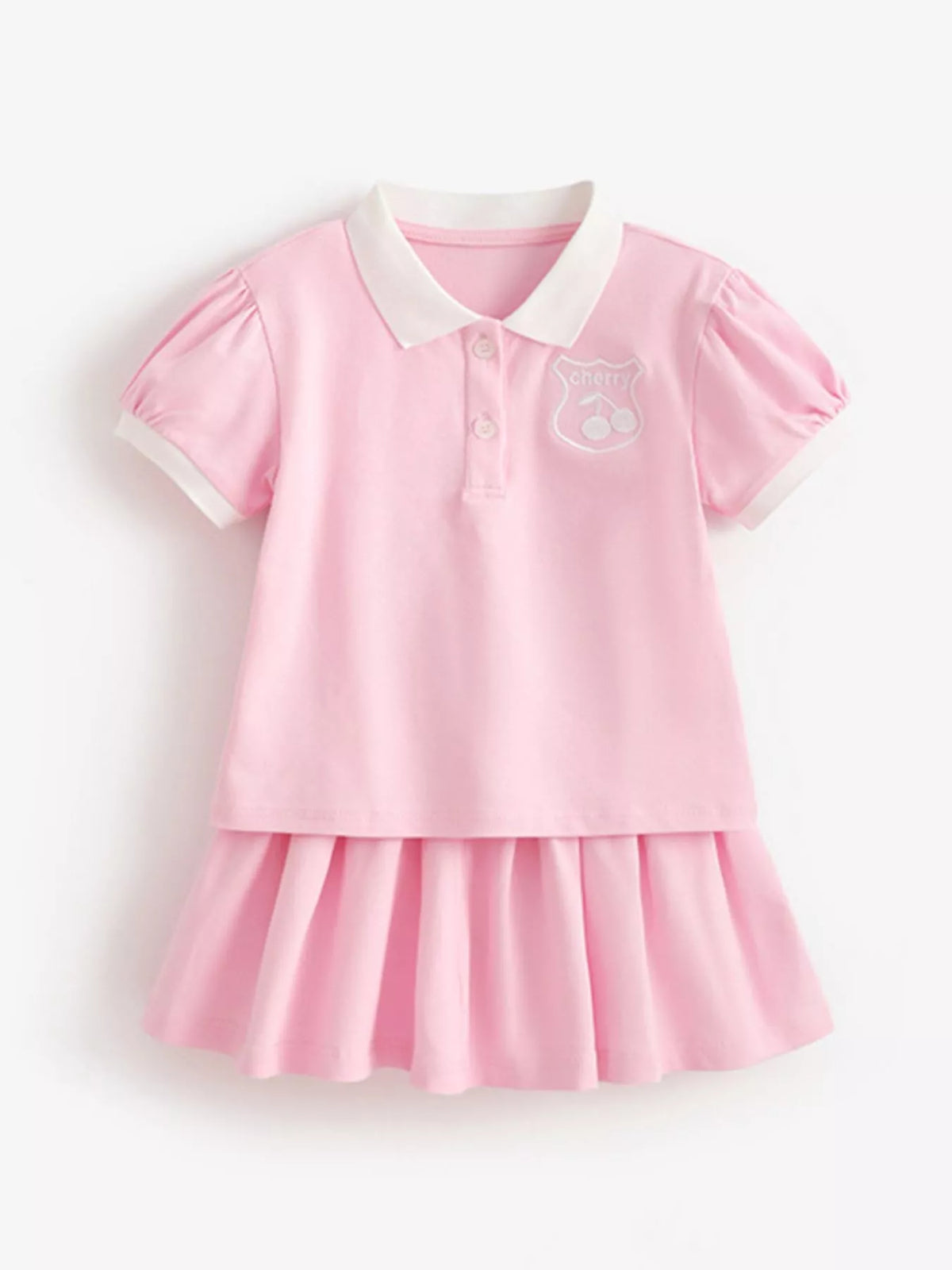 Children's Short Sleeve Polo and Skirt Set