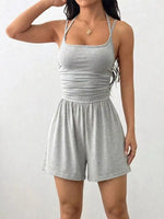 Ruched Spaghetti Strap Romper