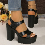 Open Toe Block Heel Sandals