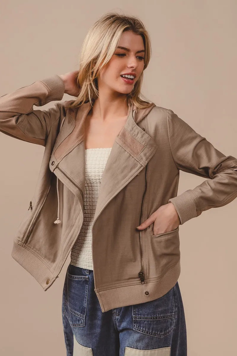 BiBi Textured Woven Rider Jacket