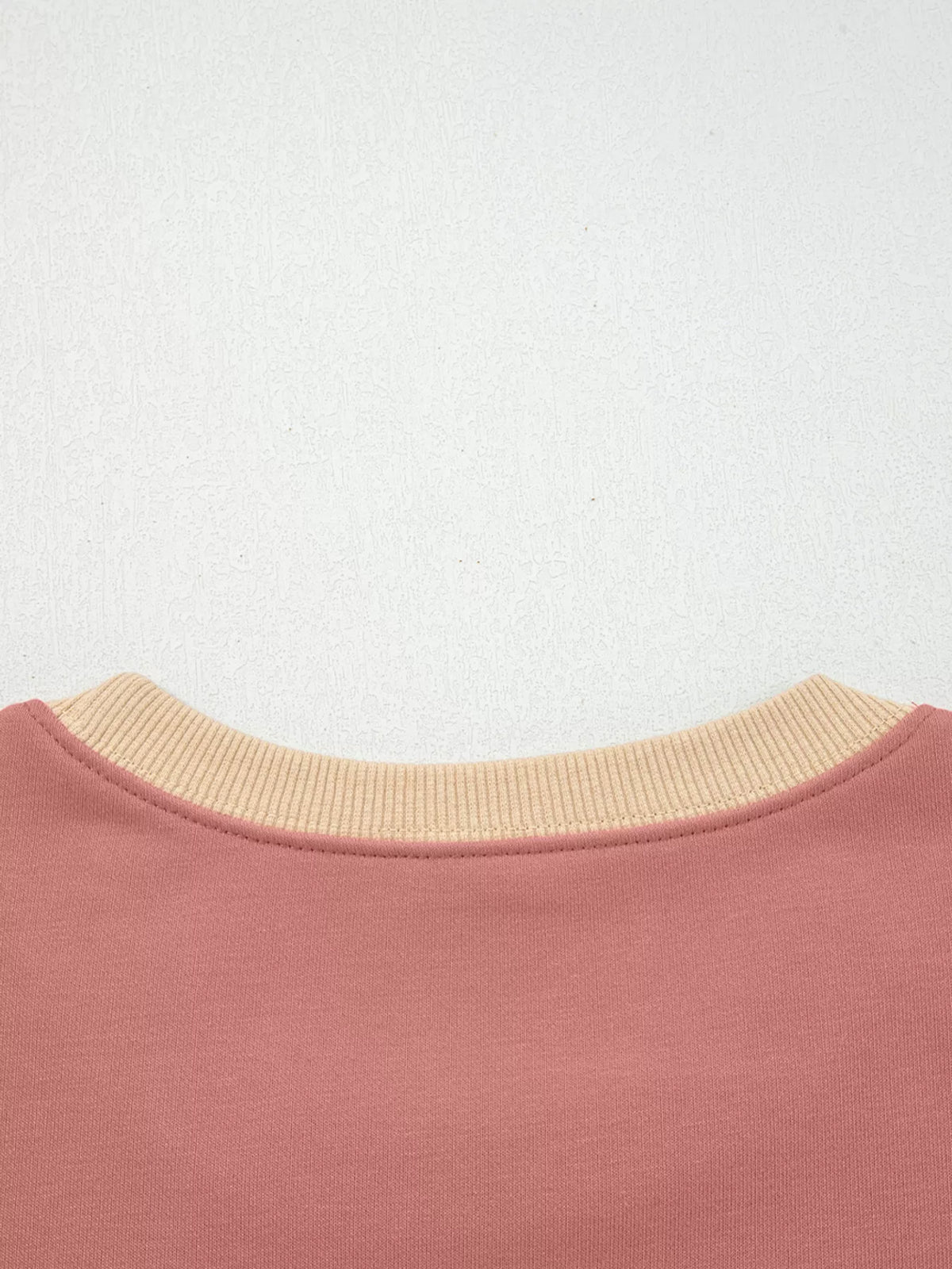 Contrast Star Patchwork Exposed Seam Uneven Hem Drop Shoulder Sweatshirt