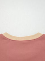 Contrast Star Patchwork Exposed Seam Uneven Hem Drop Shoulder Sweatshirt