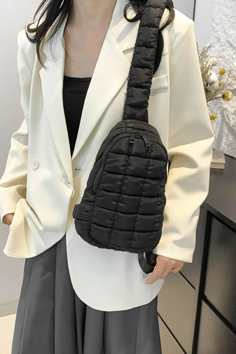 Quilted Nylon CrossbodyBag