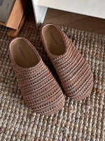 Knitted Round Toe Slip-Ons