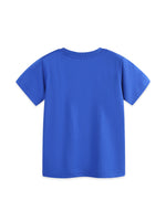 Children's Dinosaur & UFO Graphic Crew Neck Short Sleeve T-Shirt
