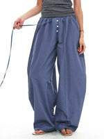 Drawstring Wide-Leg Pants