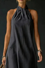 Halter Neck Sleeveless Maxi Dress