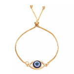 18K Gold-Plated Resin Evil Eye Adjustable Bracelet