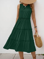 Frill Tiered Midi Dress