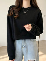 Crew NeckDrop Shoulder Sweatshirt