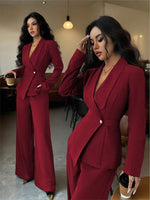 One Button Blazer and Pants Set