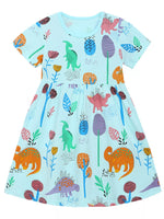 Children's Dinosaur Print A-Line Dress