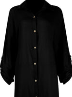 Button Down Long Sleeve Shirt Dress