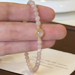 18K Gold-Plated Moonstone Bead Bracelet