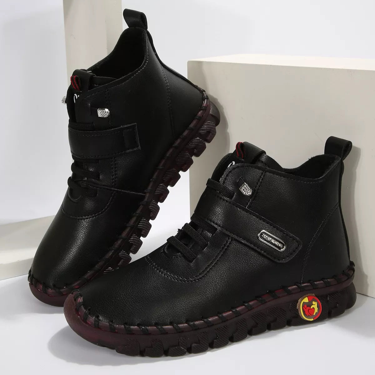 Lace Up Platform Ankle Boots