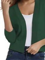 Viscose Blend Open Front Cardigan