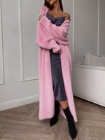 Fuzzy Open Front Longline Cardigan