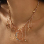 Moon & Star Charm Necklace