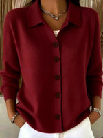 Button-Up Long Sleeve Cardigan