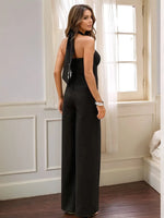Halter Neck Wide Leg Jumpsuit