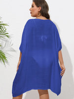 Crochet Trim V-Neck Beach Cover Up Dress