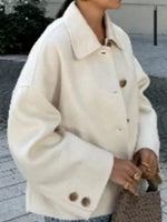 Button-Up Dropped Shoulder Outerwear