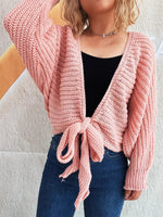 Tie Front Long Sleeve Cardigan